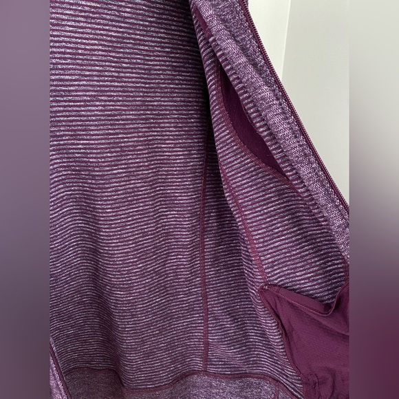 Lululemon Stride Jacket Mini Check Pique Plum Size 10 - Picture 12 of 16